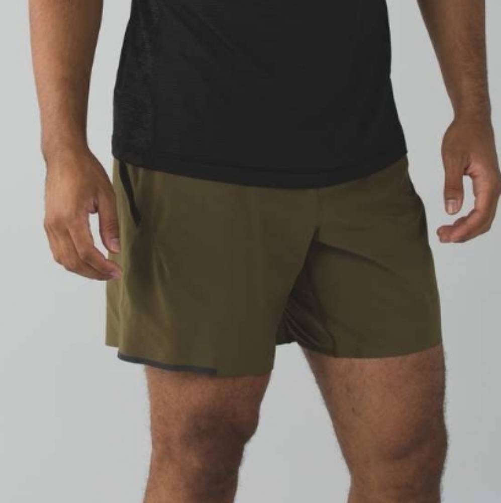 lululemon athletica Olive Green Men's Athletic Shorts